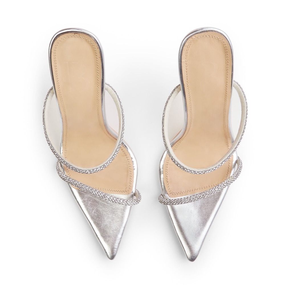 ByDose silver Jasmine mule (lightly worn)